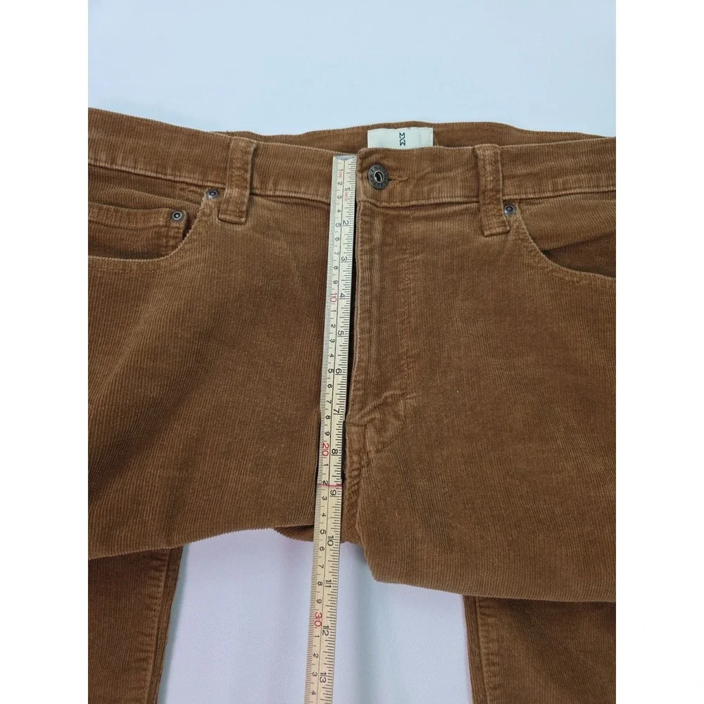 Mutual Weave Mens Slim Fit Brown‎ Corduroy Pants Size 34x32